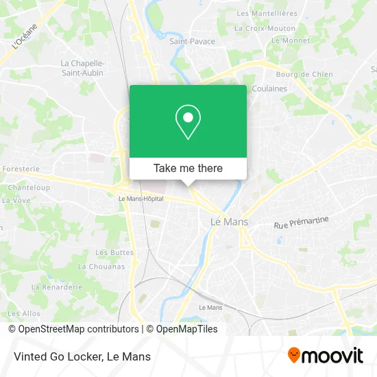 Vinted Go Locker map