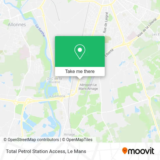 Total Petrol Station Access map