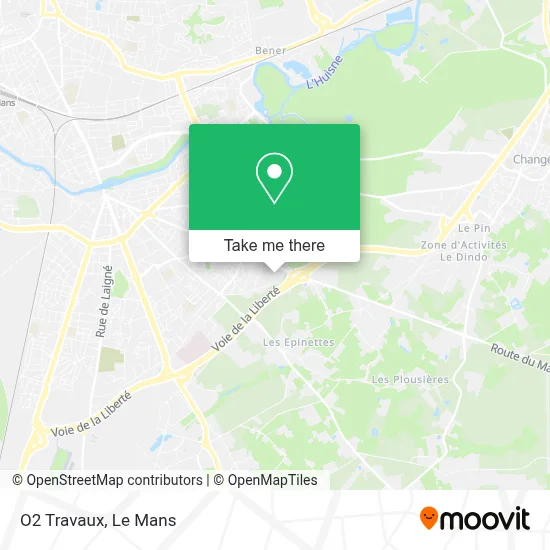 O2 Travaux map