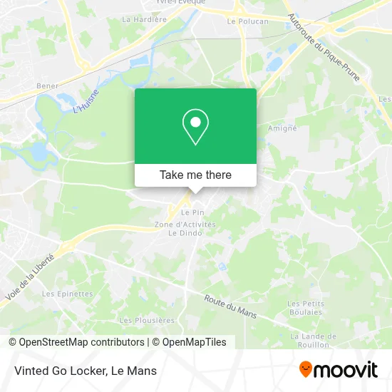 Vinted Go Locker map