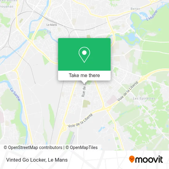 Vinted Go Locker map
