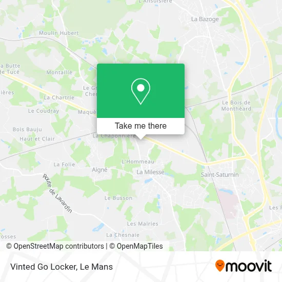 Vinted Go Locker map