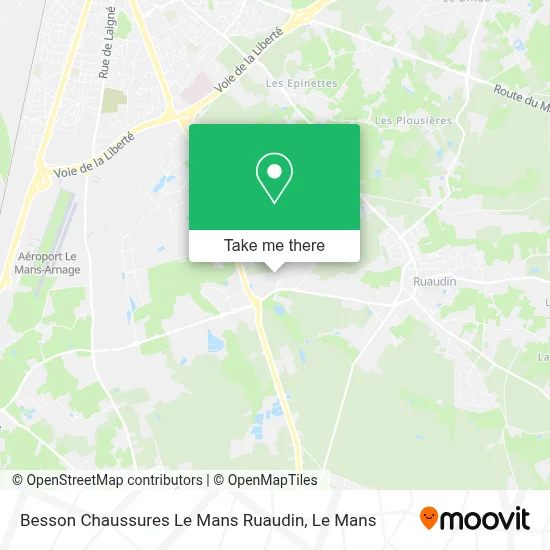 Besson Chaussures Le Mans Ruaudin map