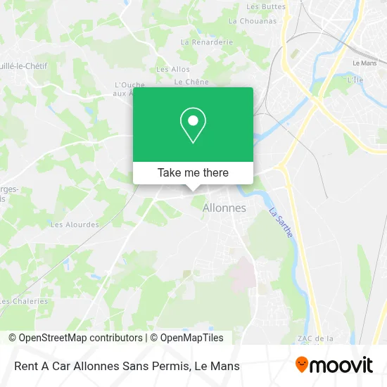 Rent A Car Allonnes Sans Permis map