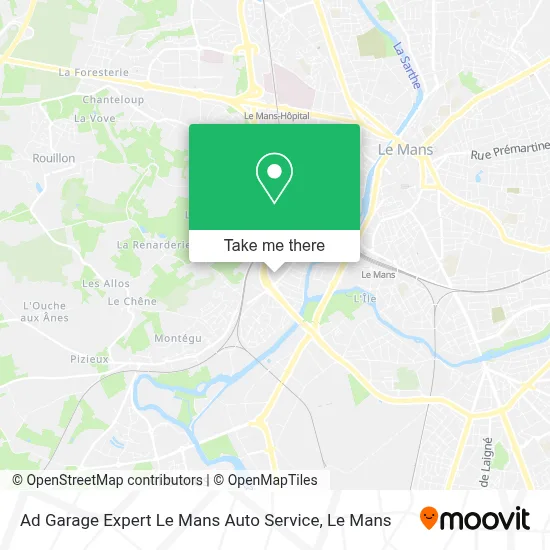 Ad Garage Expert Le Mans Auto Service map