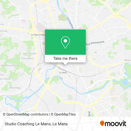 Studio Coaching Le Mans map