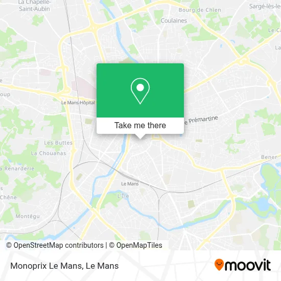 Monoprix Le Mans map