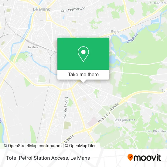Total Petrol Station Access map