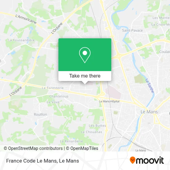 France Code Le Mans map