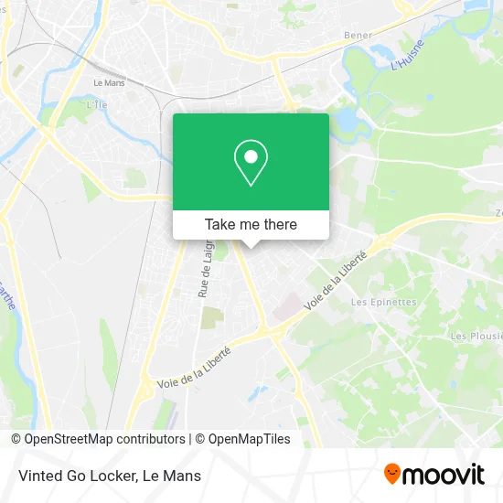 Vinted Go Locker map