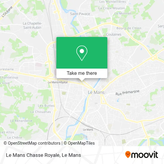 Le Mans Chasse Royale map
