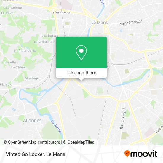 Vinted Go Locker map