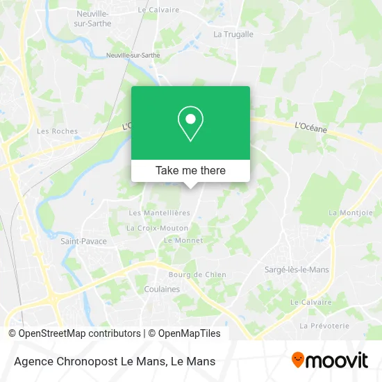 Agence Chronopost Le Mans map