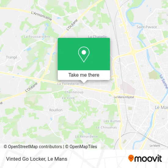 Vinted Go Locker map