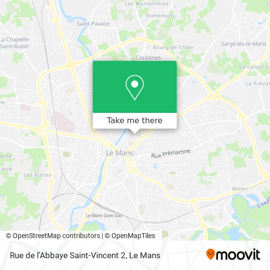 Mapa Rue de l'Abbaye Saint-Vincent 2