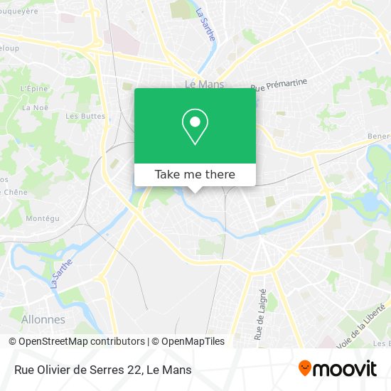 Mapa Rue Olivier de Serres 22