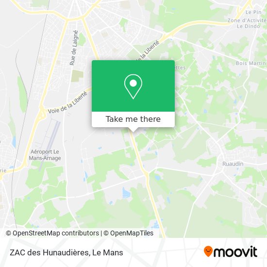 Mapa ZAC des Hunaudières