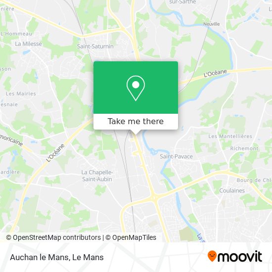 Mapa Auchan le Mans