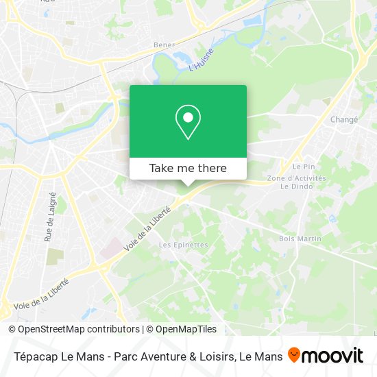 Tépacap Le Mans - Parc Aventure & Loisirs map