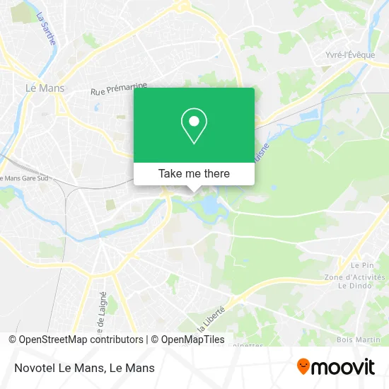 Novotel Le Mans map