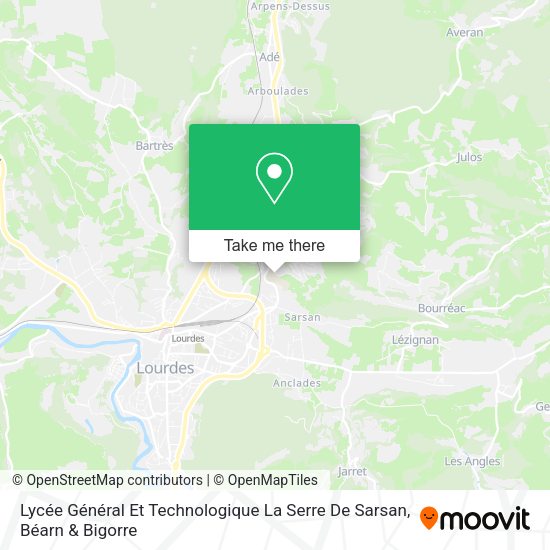 Lycée Général Et Technologique La Serre De Sarsan map