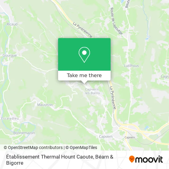 Établissement Thermal Hount Caoute map