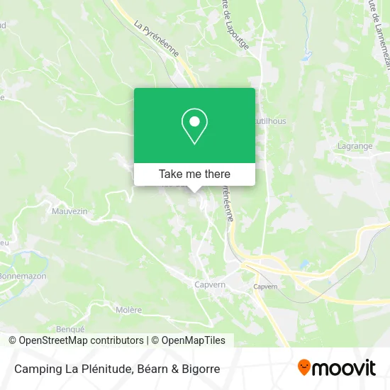 Camping La Plénitude map