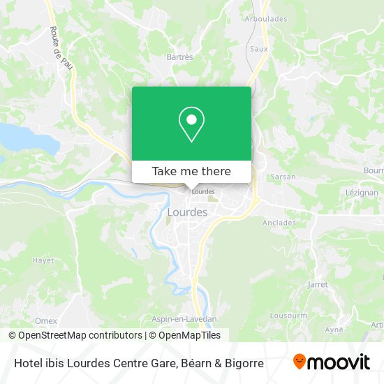 Hotel ibis Lourdes Centre Gare map