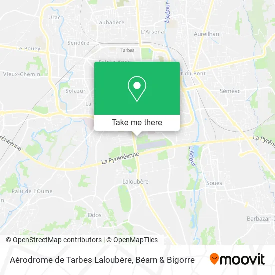Aérodrome de Tarbes Laloubère map