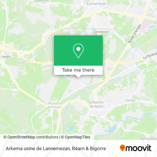 Arkema usine de Lannemezan map