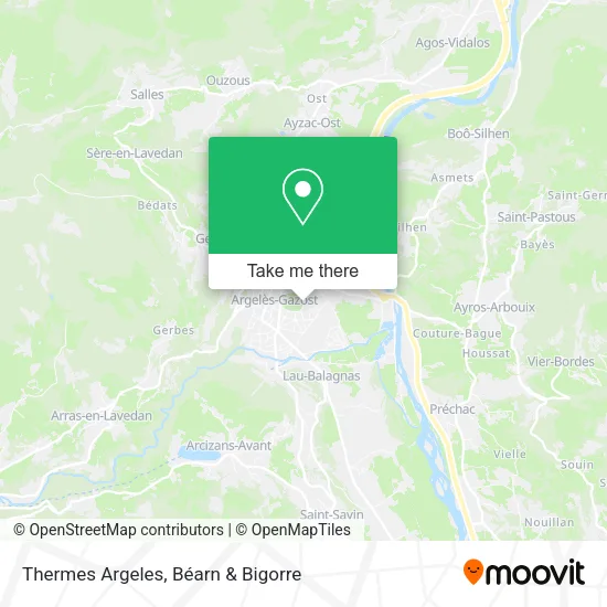 Thermes Argeles map