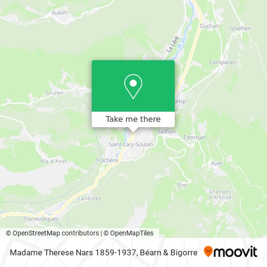 Madame Therese Nars 1859-1937 map