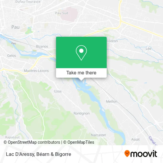 Lac D'Aressy map