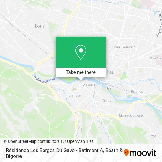 Résidence Les Berges Du Gave - Batiment A map