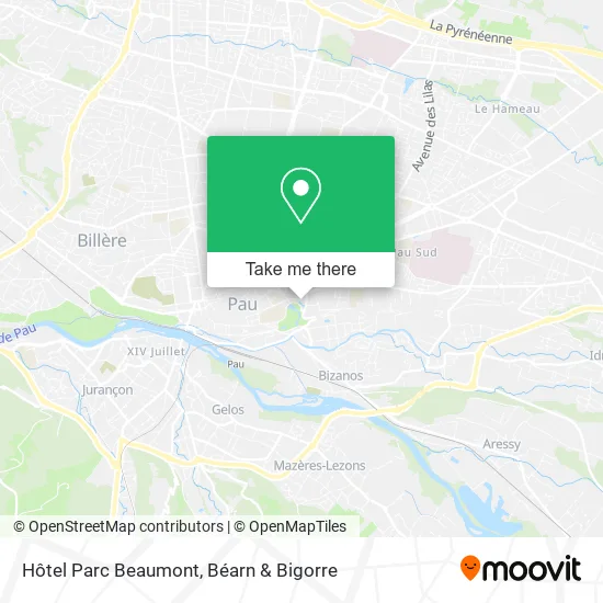 Hôtel Parc Beaumont map