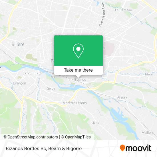 Bizanos Bordes Bc map