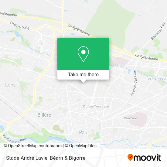 Stade André Lavie map