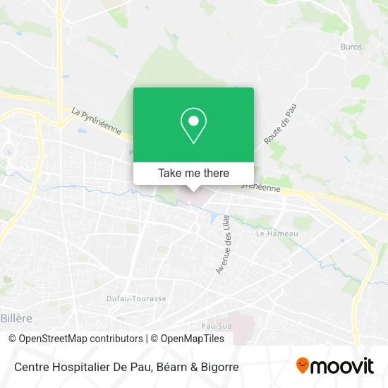 Centre Hospitalier De Pau map