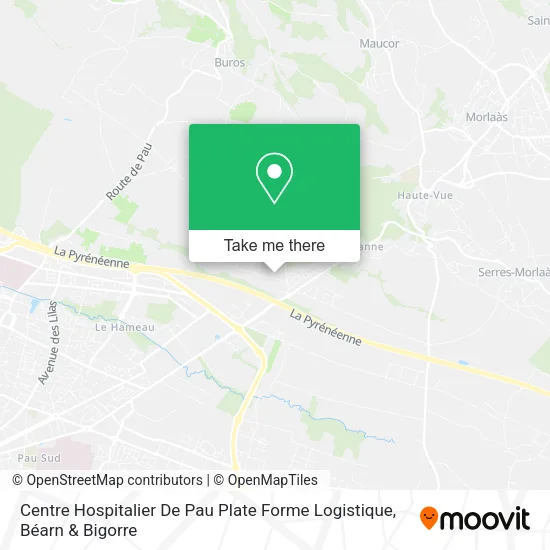 Centre Hospitalier De Pau Plate Forme Logistique map