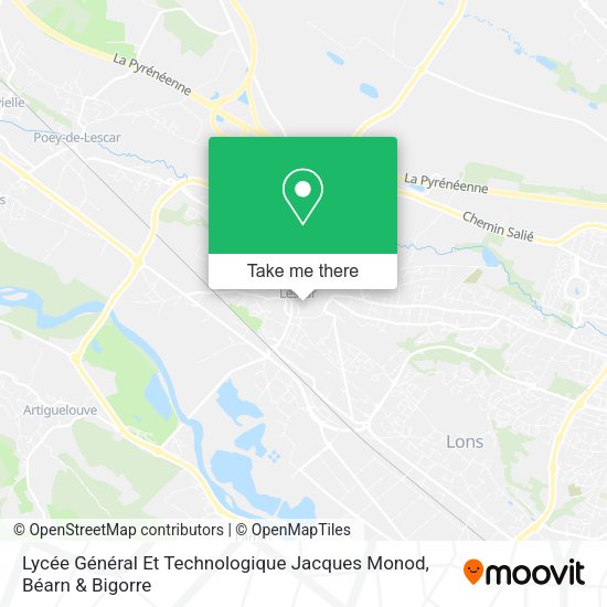 Lycée Général Et Technologique Jacques Monod map