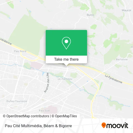 Pau Cité Multimédia map