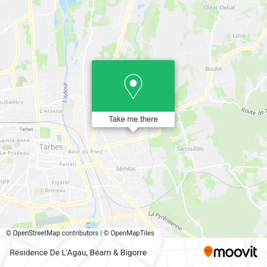 Résidence De L'Agau map