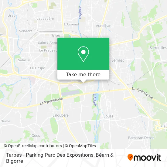 Tarbes - Parking Parc Des Expositions map