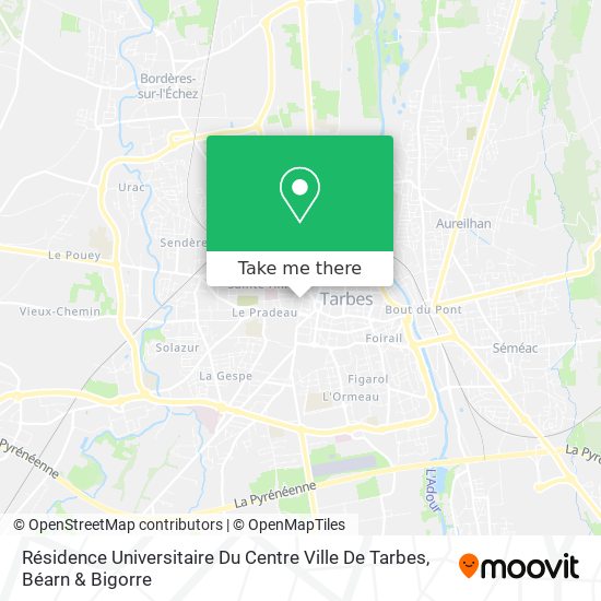 Mapa Résidence Universitaire Du Centre Ville De Tarbes