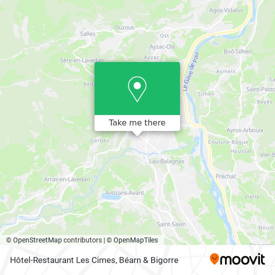 Hôtel-Restaurant Les Cimes map