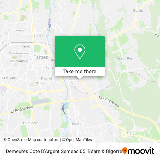 Demeures Cote D'Argent Semeac 65 map