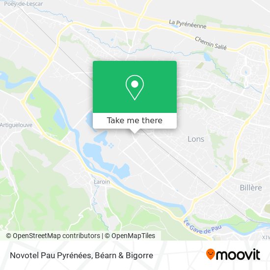Novotel Pau Pyrénées map