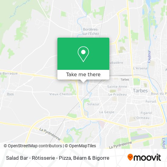 Salad Bar - Rôtisserie - Pizza map