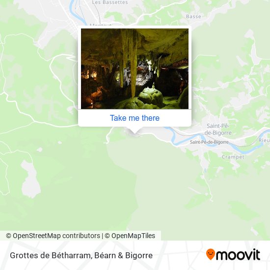 Mapa Grottes de Bétharram