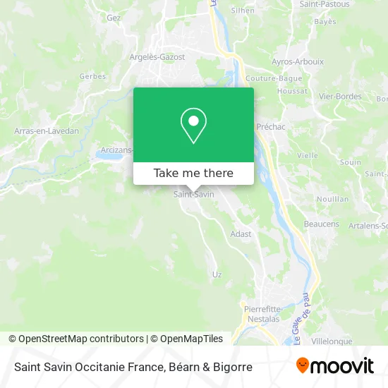 Saint Savin Occitanie France map